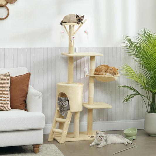 Plush Cat Tree with Hammock